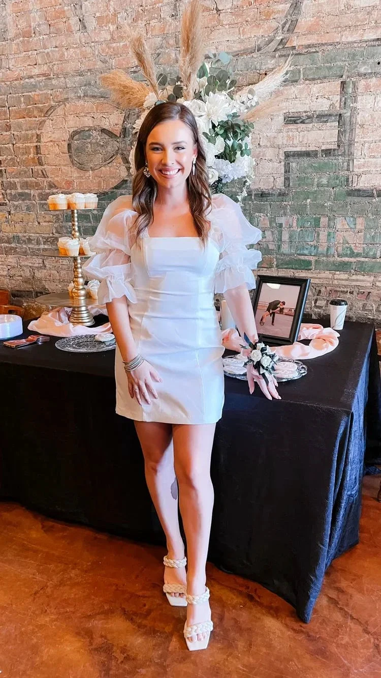 White Homecoming Dress White Party Dress Y2277 by simplepromdress