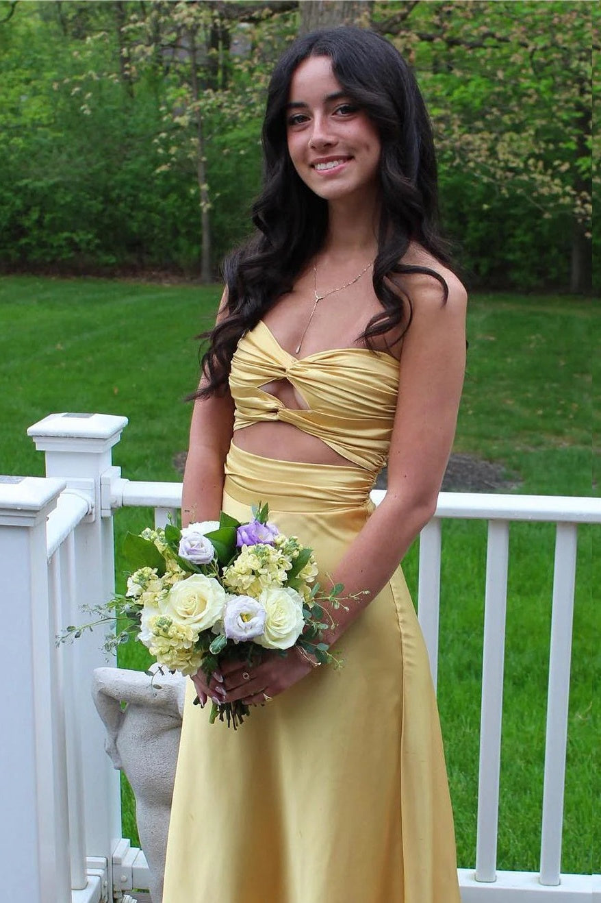 Simple Sheath Sweetheart Blue Long Prom Dress with Keyhole