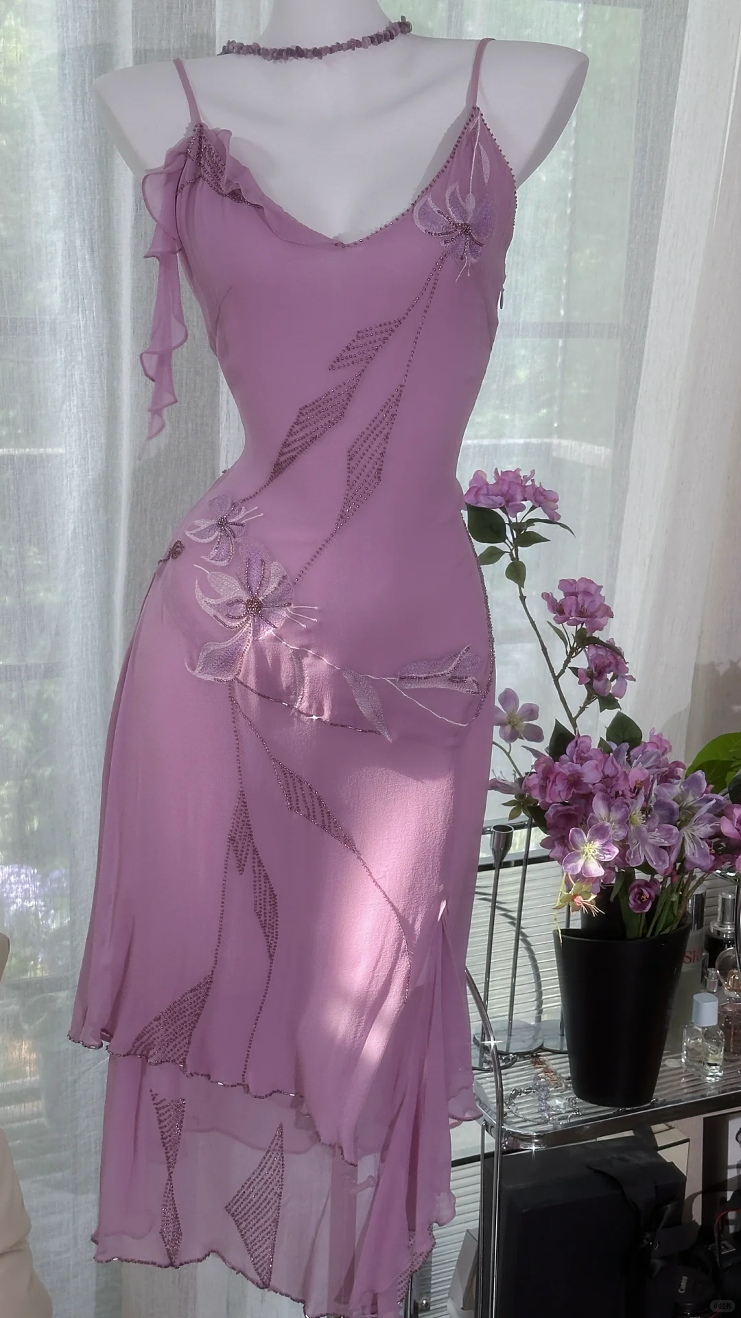 Classy Chiffon V Neck Short 18th Birthday Party Dress Purple Short Homecoming Dress