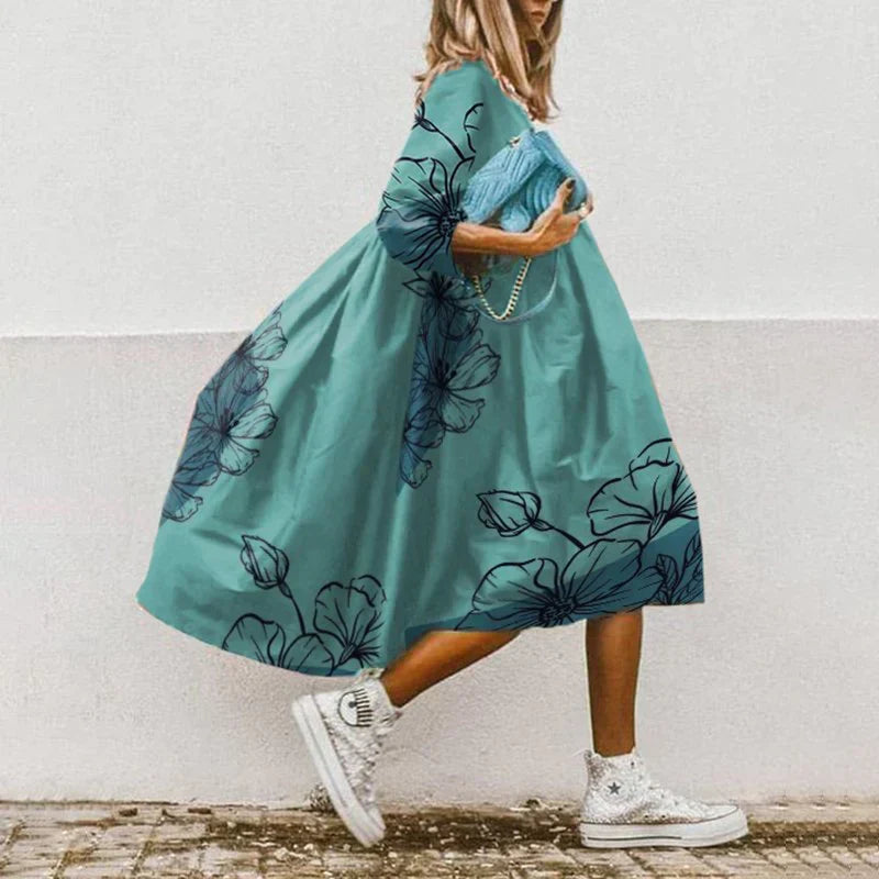 Hebe Aesthetic and Festive Printed Dress Premium Wardrobe Essential