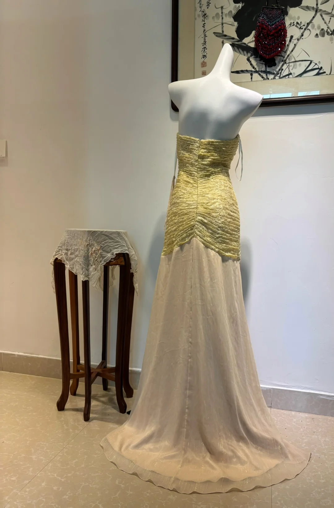 Mermaid Lace Chiffon Long Prom Dress Sweetheart Formal Party Dress