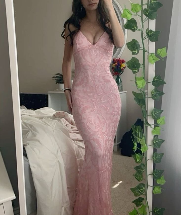 Cute Mermaid Pink Long Prom Dresses - FashionDia
