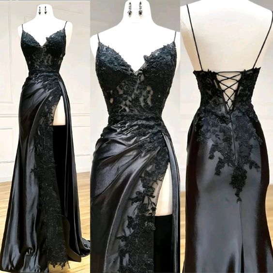 Black dress prom dresses, long evening dresses,party dresses, formal dress
