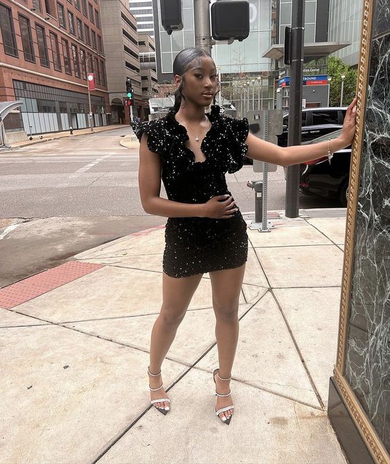Black Homecoming Dress Short Prom Dress,Short Party Dress