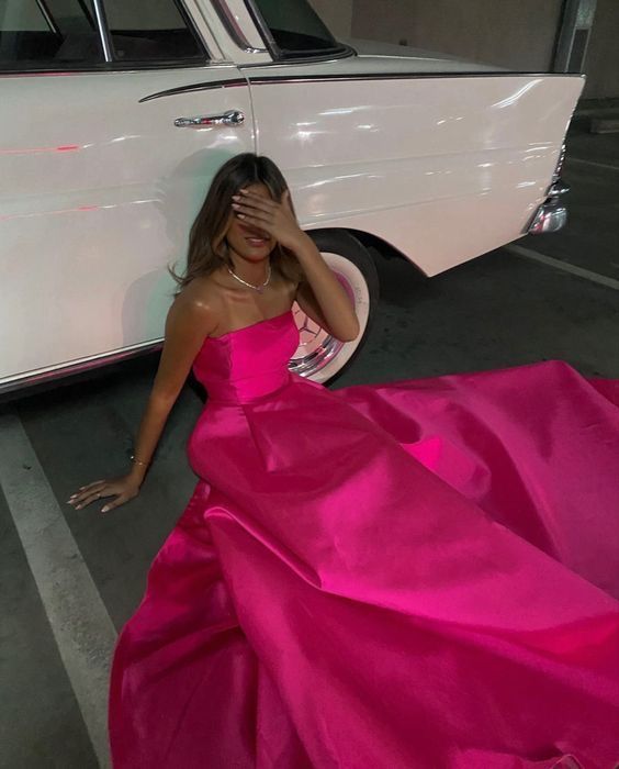 Classic pink Prom Dresses Long Party Dress Formal Dress