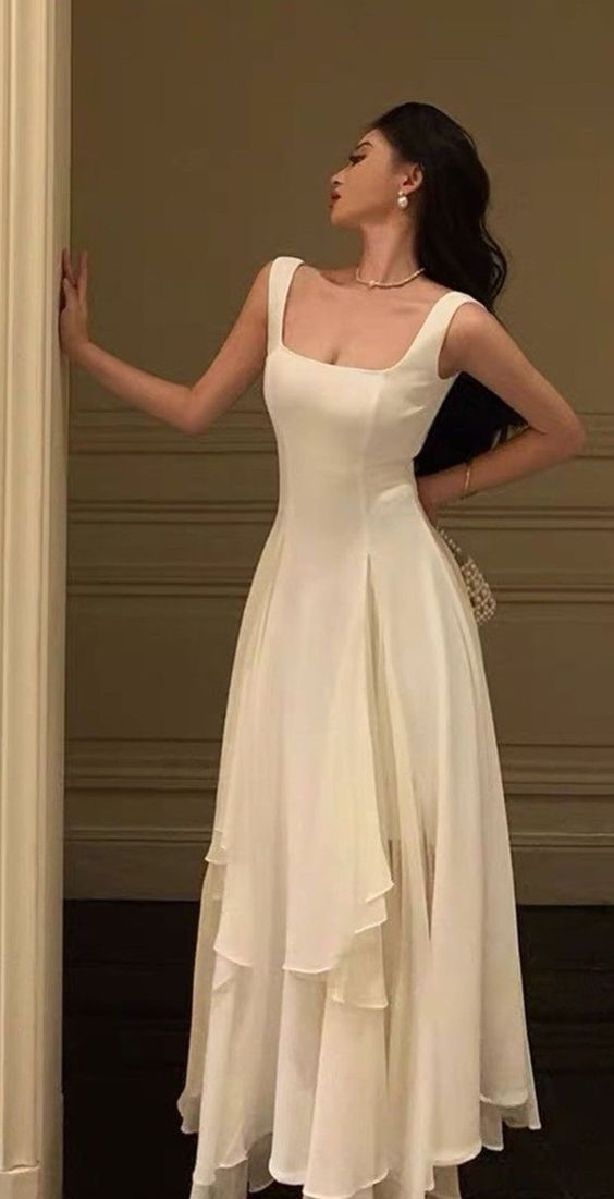 A-Line Chiffon Prom Dresses,Long evening Dress,formal Dress - FashionDia