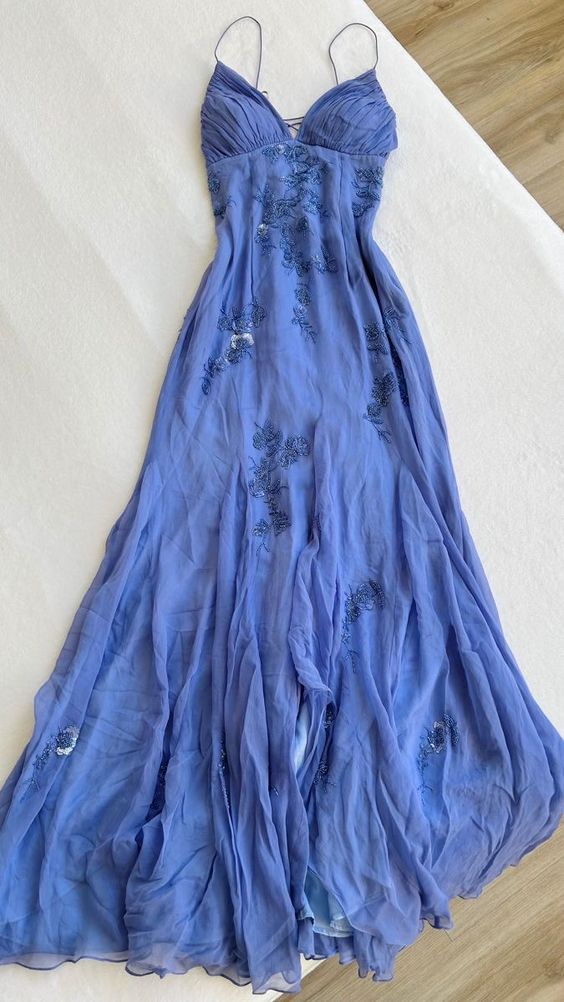 Blue long prom dresses, evening dresses,party dresses, formal dress