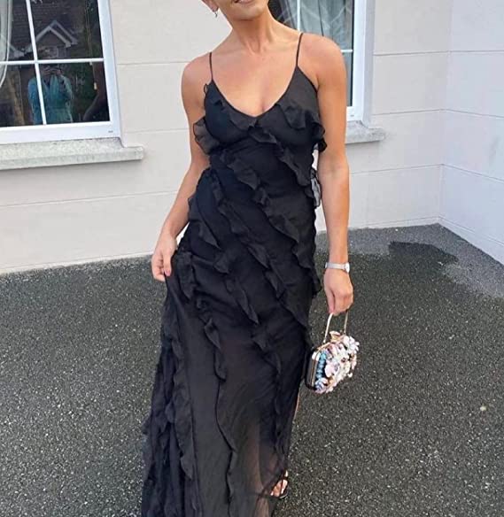 Black Long Party Dress, Mermaid Prom Dress - View 2 | FashionDia