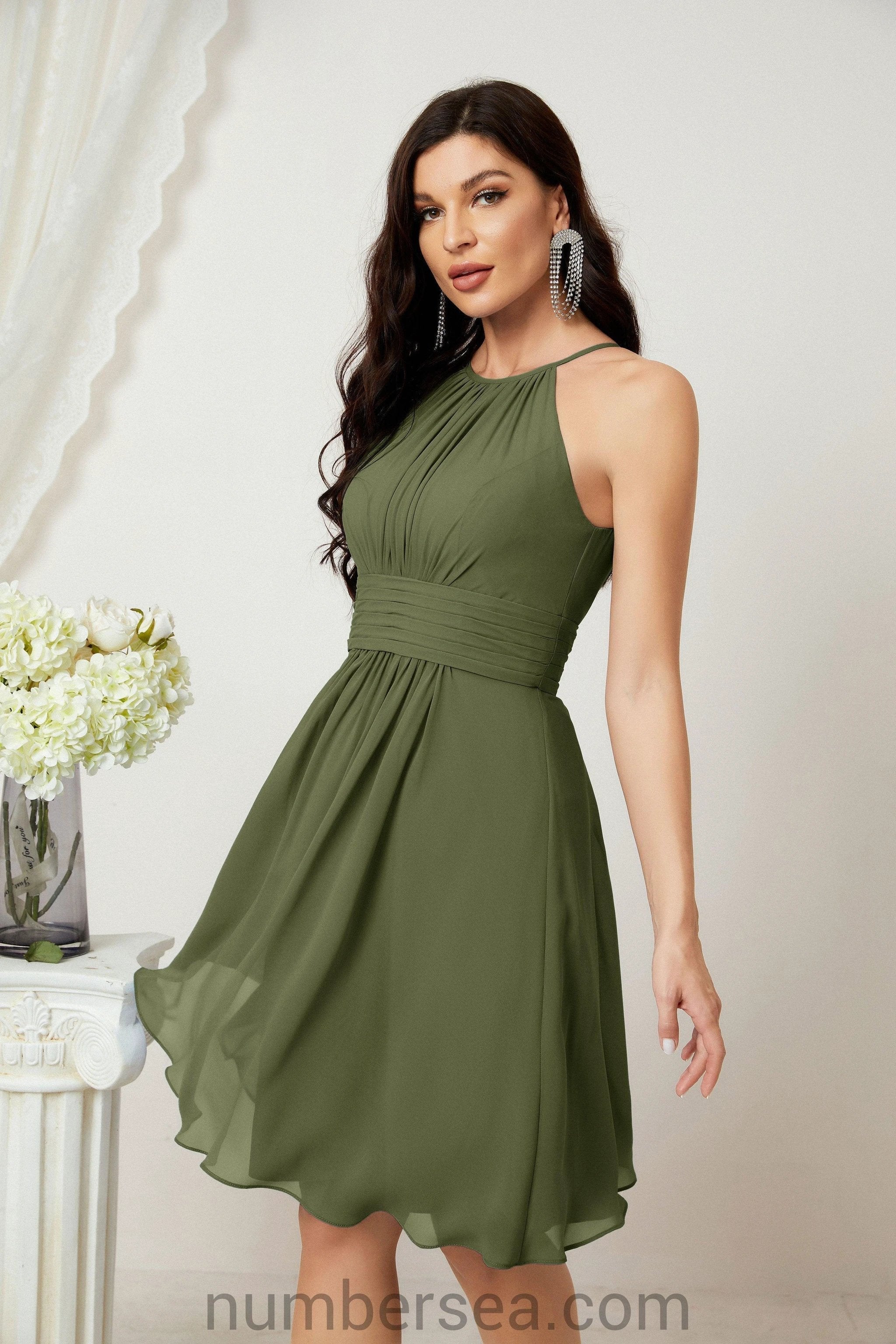 Halter Homecoming Dresses Formal Evening Party Cocktail Dress 28011 Clearance sale (ZD16954)