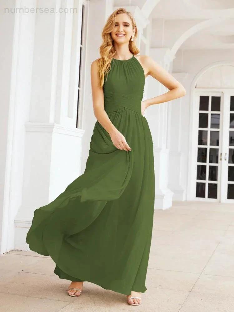 ZapDress Sleeveless Bridesmaid Dresses Long Prom Gown Zipper with Keyhole Back 28056 (ZD17040)