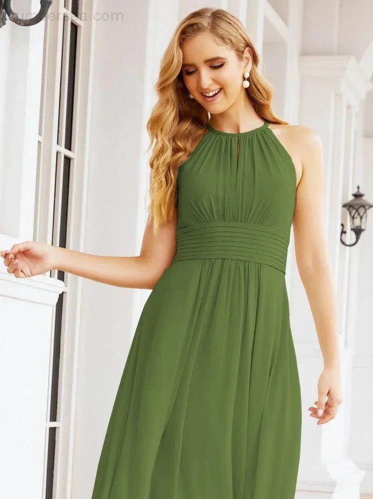 ZapDress Keyhole Bridesmaid Dresses Sleeveless Formal Evening Party Prom Gowns 28043 (ZD17032)