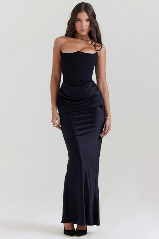 Low-Back Strapless Party Dress - View 3 | VelvetHem