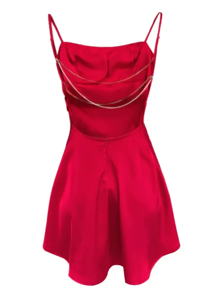 Sexy Red Short Evening Dress Cocktail Dresses Short Birthday Party Dress - View 5 | FashionDia
