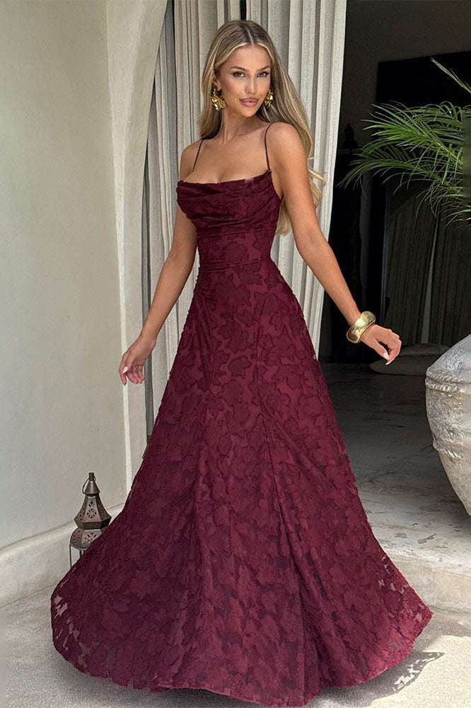 Backless Chiffon Maxi Dress