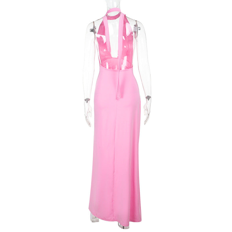 Rosier Slit Dress Pink