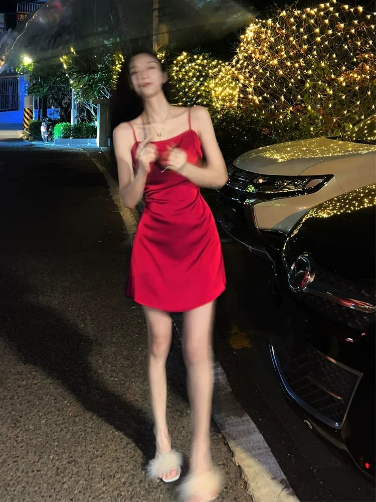 Sexy Red Short Evening Dress Cocktail Dresses Short Birthday Party Dress - View 3 | FashionDia