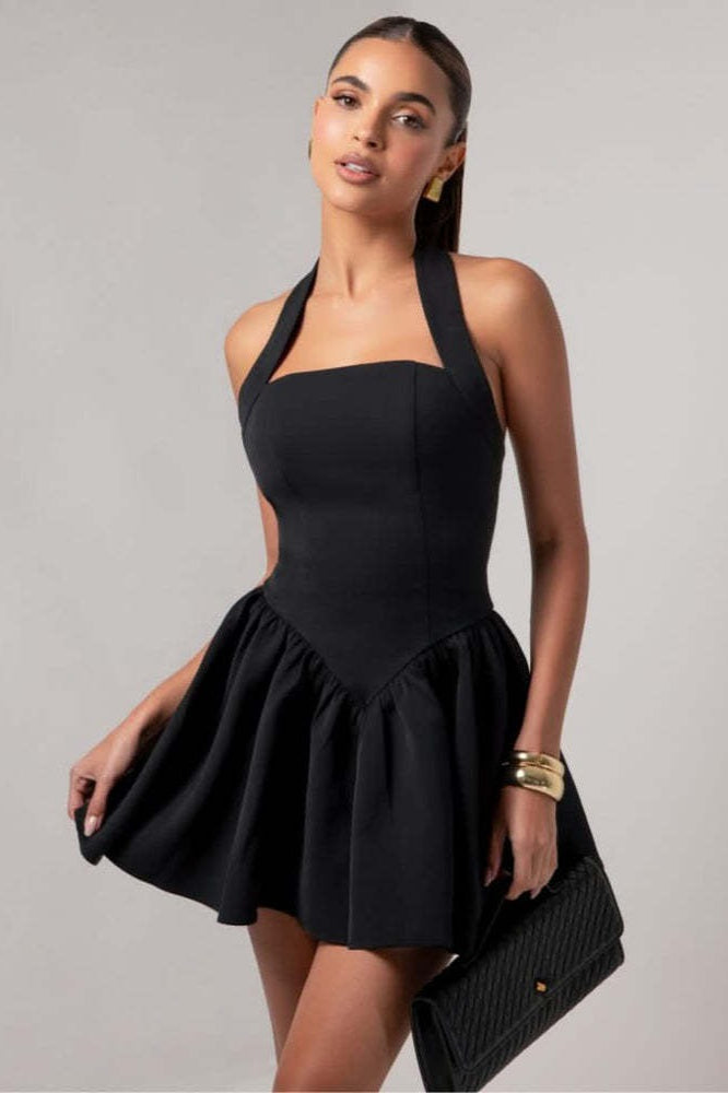 Low-Back Ruffle Mini Party Dress - View 7 | VelvetHem