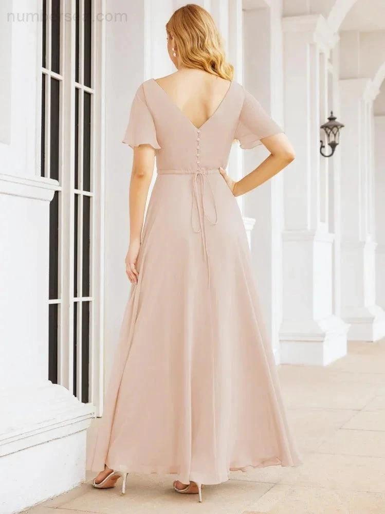 ZapDress Formal Prom Gowns for Mother of The Bride Short Sleeves Bridesmaid Dress 28049 (ZD16995)