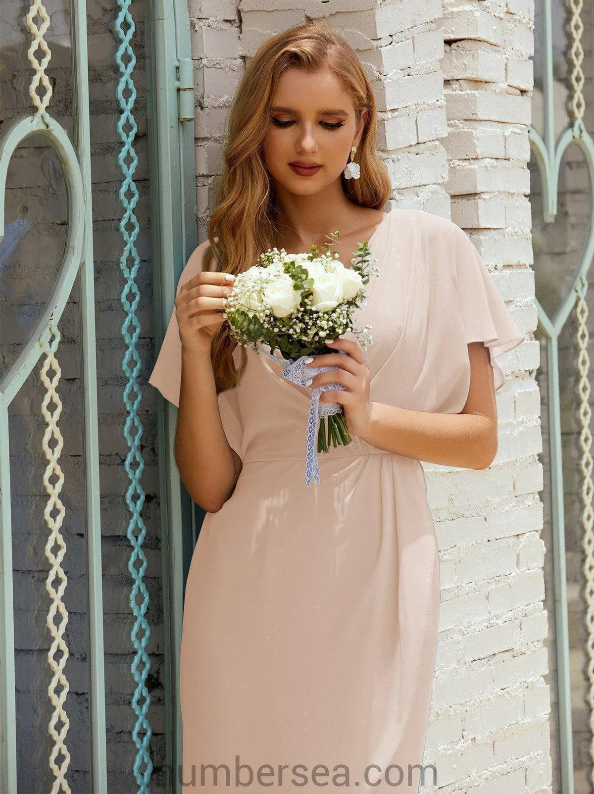 Homecoming Dresses Knee Length Sleeveless Prom Gowns 28021 (ZD16955)