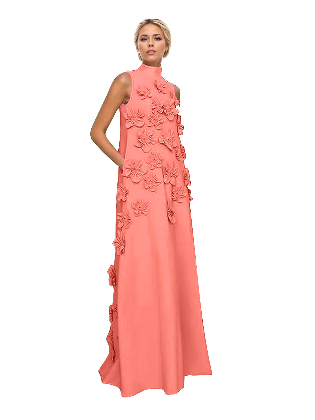 Hank Flower Embellished Maxi Dress
