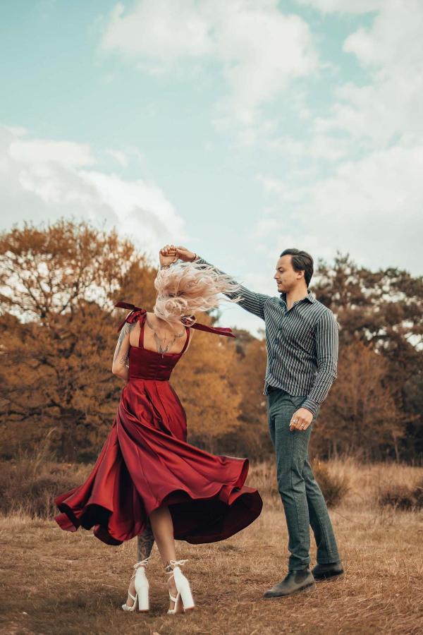 Straps Sweetheart Burgundy Prom Dress Sleeves Online - View 2 | VelvetHem