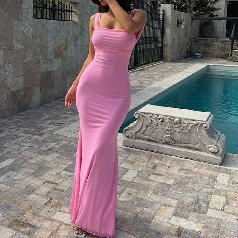 Summer Women Clothing Lace Up Off Neck Sexy Backless Evening Dress Women - View 2 | VelvetHem