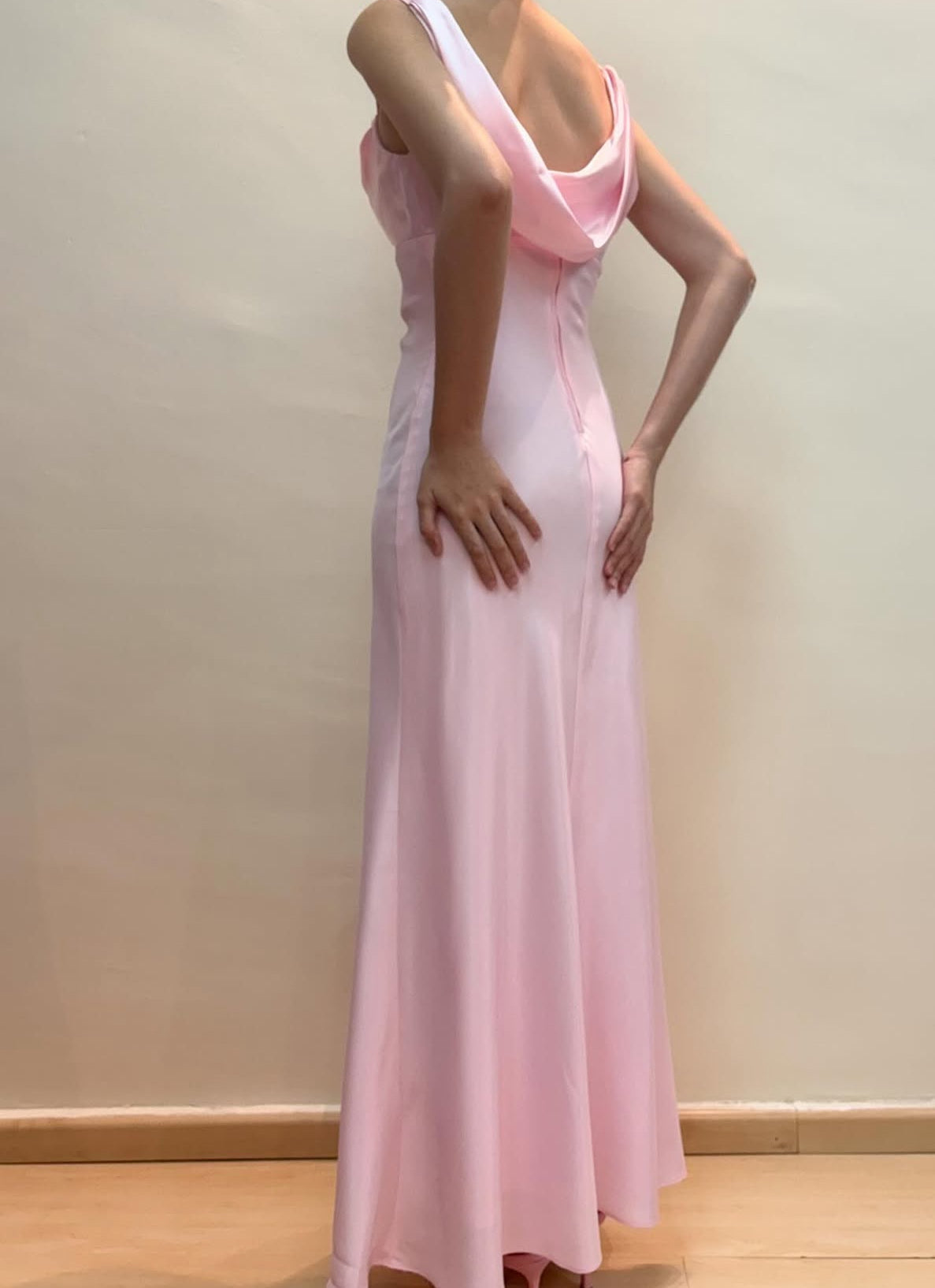 Pink Mermaid Long Prom Dress Vintage Evening Dress