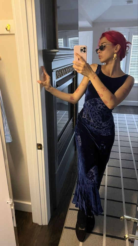 Vintage Velvet Evening Dress,Reception Dress