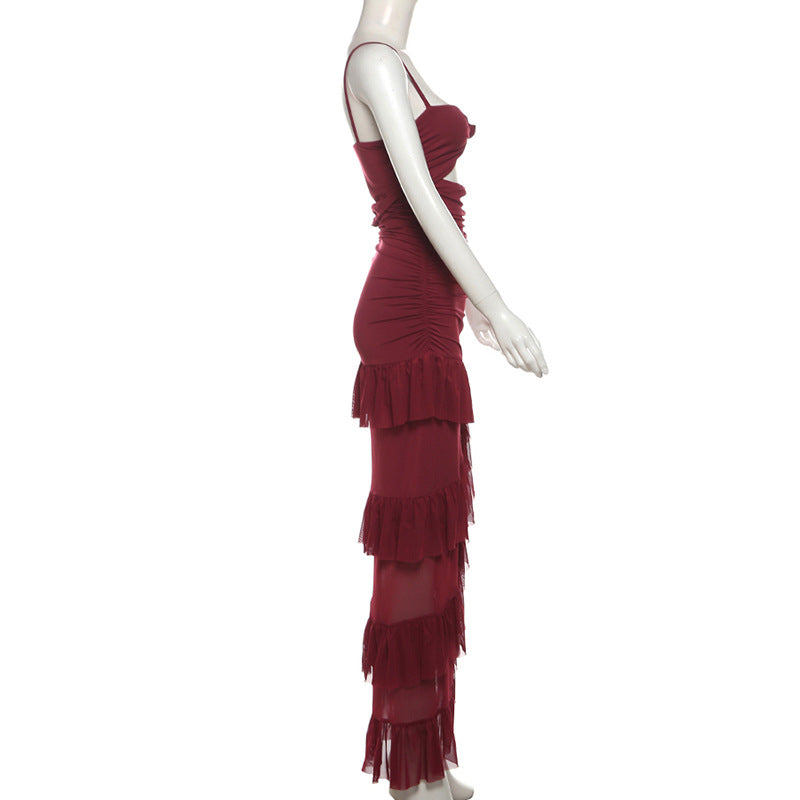 Ruffle Radiance Dress Red
