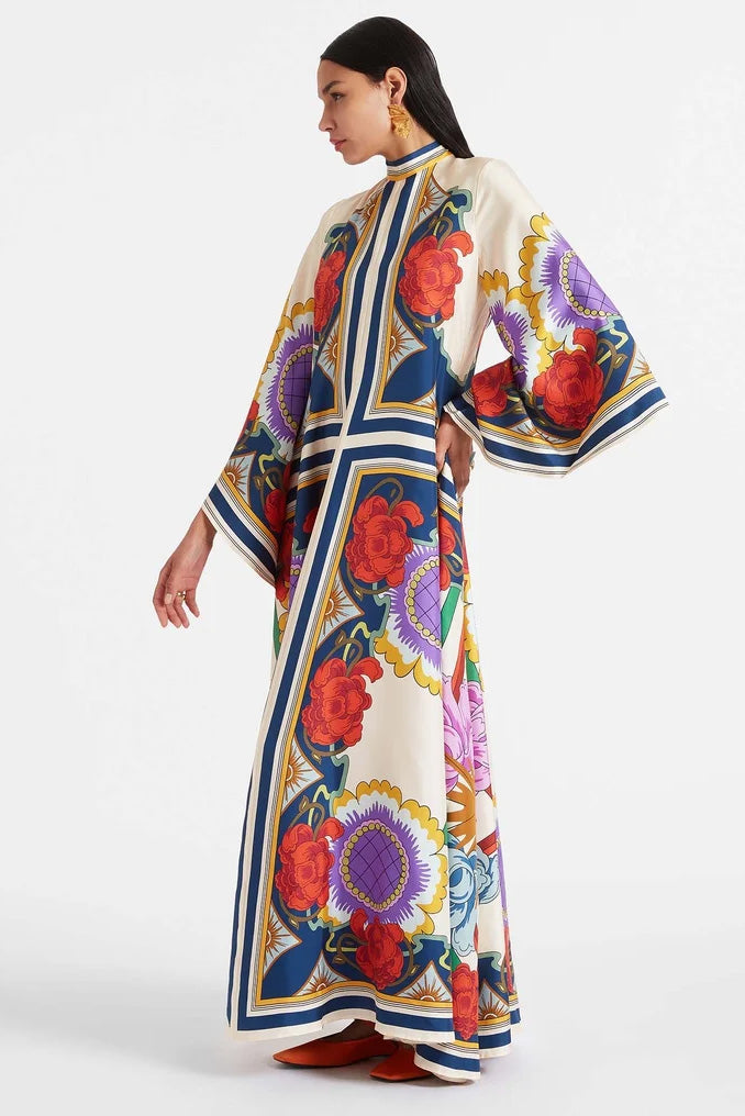 Natacha Elevated Placed Rust Magnifico Dress Chic Silhouette Collection