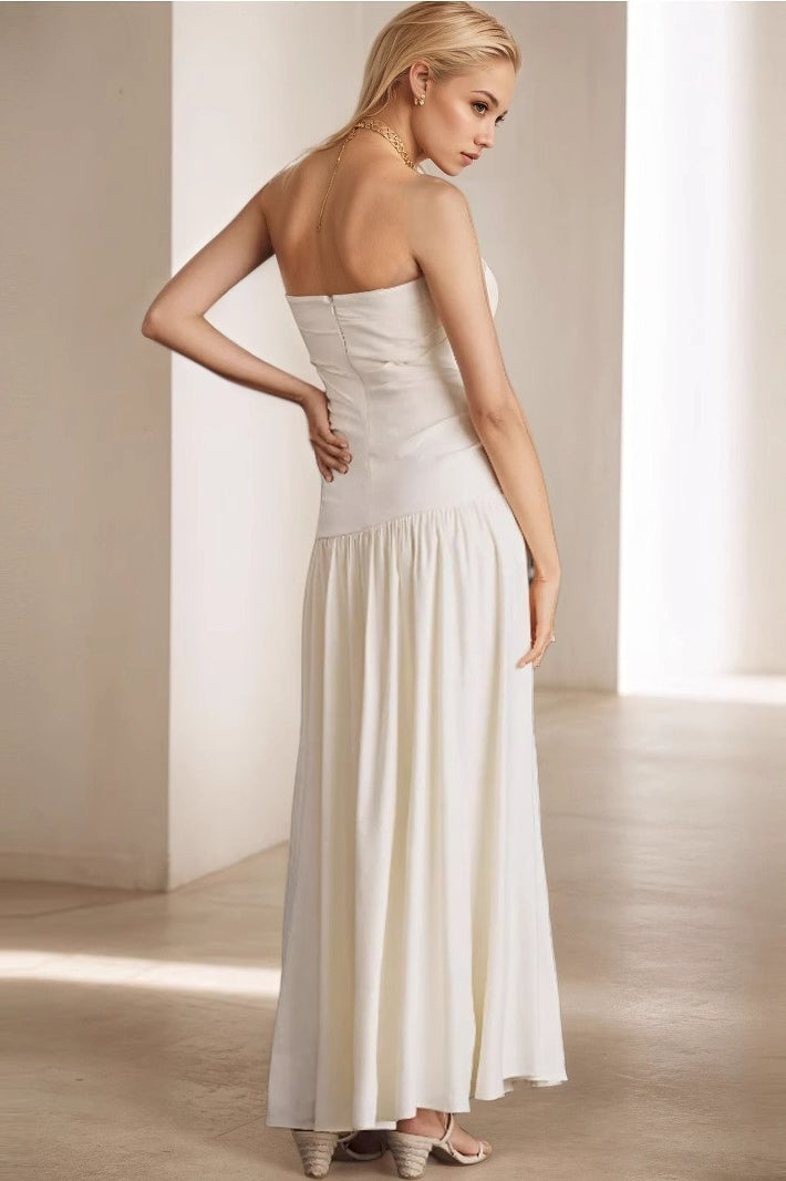 Halter Backless Maxi Work Dress - View 3 | VelvetHem