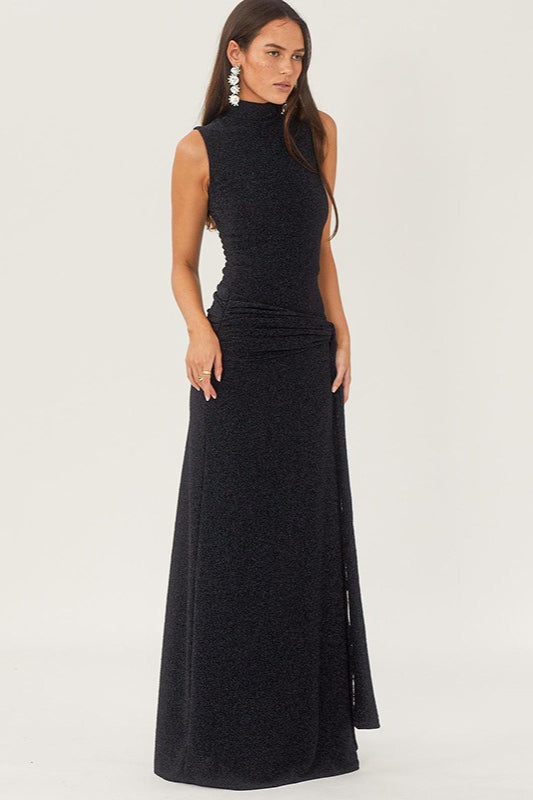 Metallic Ribbon Panel Party Dress - View 7 | VelvetHem
