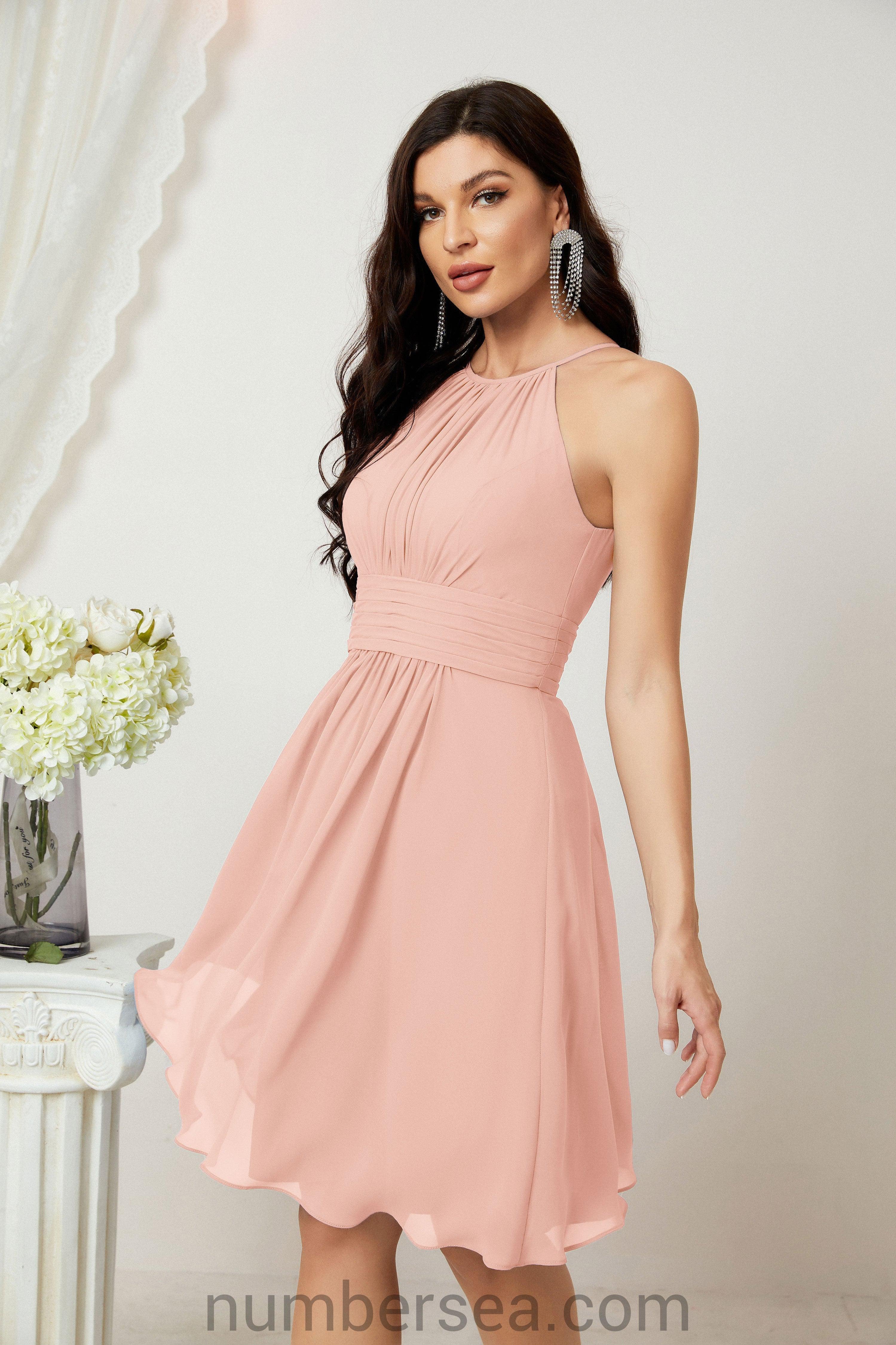 Halter Homecoming Dresses Formal Evening Party Cocktail Dress 28011 Clearance sale (ZD16954)