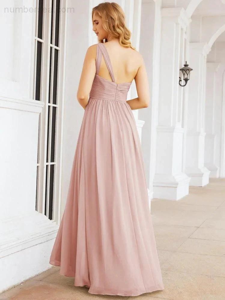 ZapDress One Shoulder Bridesmaid Dresses Long Maxi Formal Evening Party Prom Gowns 28061 (ZD17044)