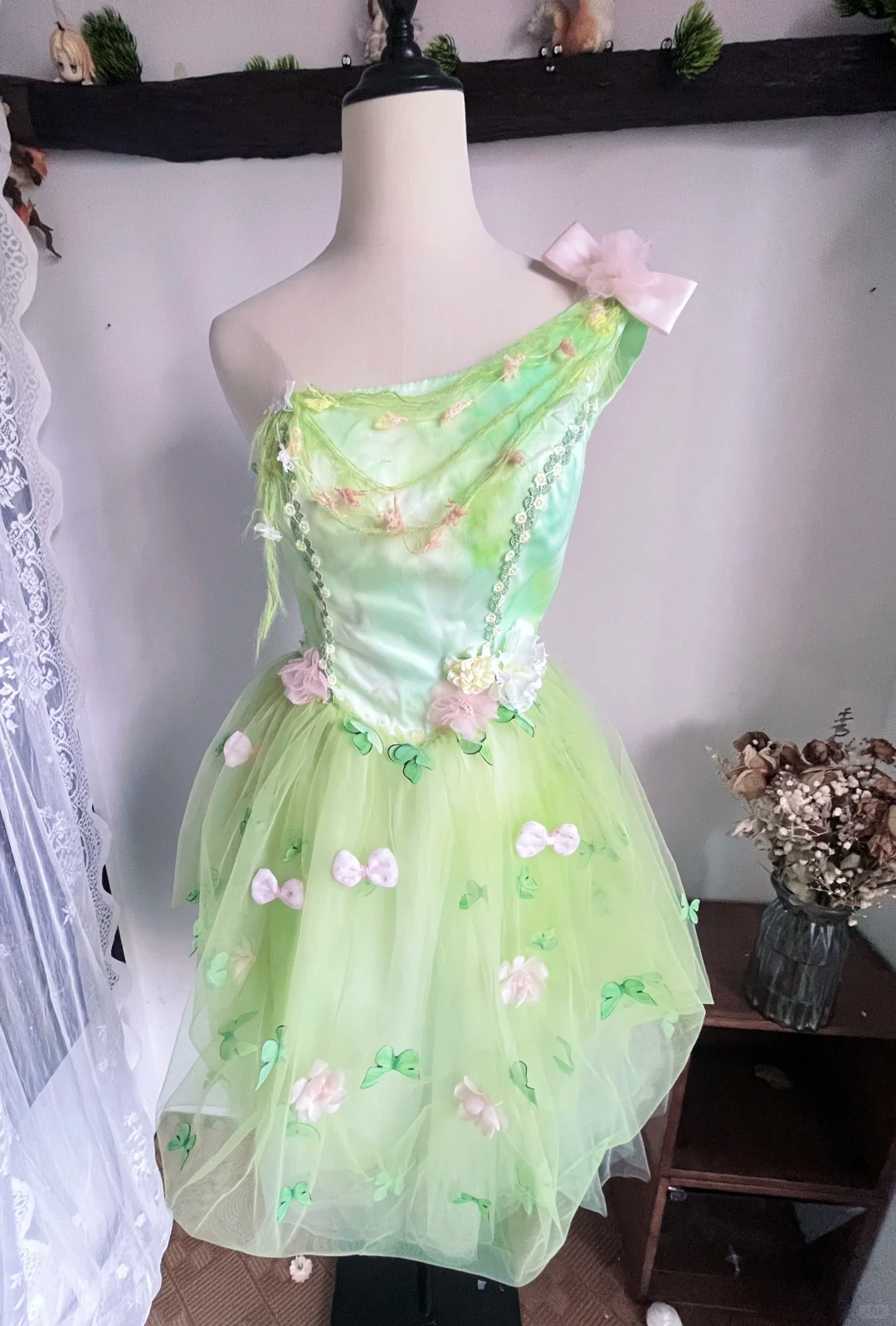 Beautiful Green One Shoulder Short Birthday Dress Mini Homecoming Dress