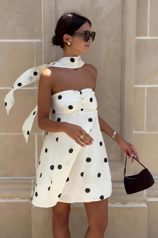Modern Fl Polka Dots Dress for Modern Fashion Wear Boutique Fashion Style
