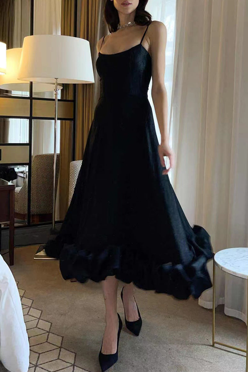 Simplicity Formal Solid Patchwork U Neck Evening Dress Dresses - View 5 | VelvetHem
