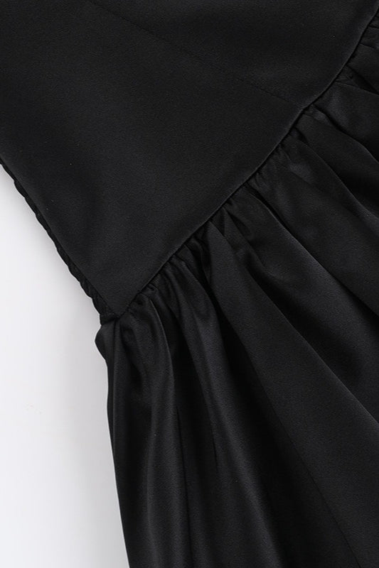 Strapless Ruched A Dress with Relaxed Fit and Everyday Wear