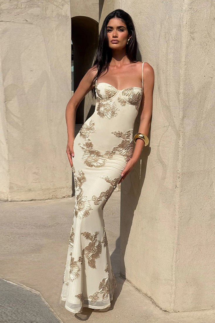 Chic Open-Back Maxi Party Dress - View 5 | VelvetHem