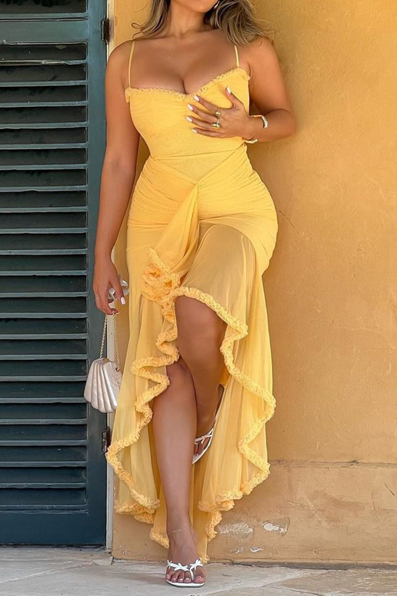 Spaghetti Strap Long Party Dress - View 7 | VelvetHem