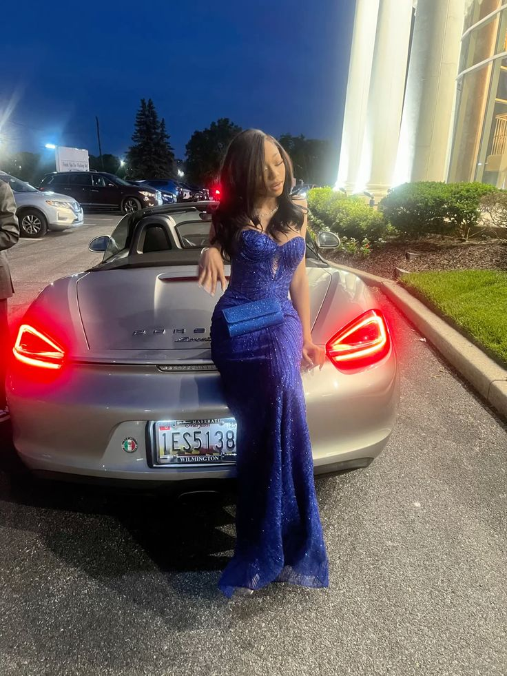 Royal Blue Mermaid Prom Dress Evening Dress Graduation Dress