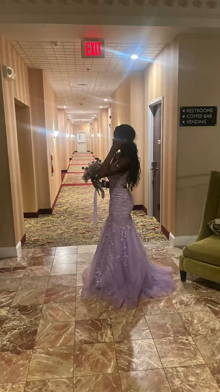 Lilac Mermaid Tulle Princess Dress Long Prom Dress Evening Dress Birthday Dress