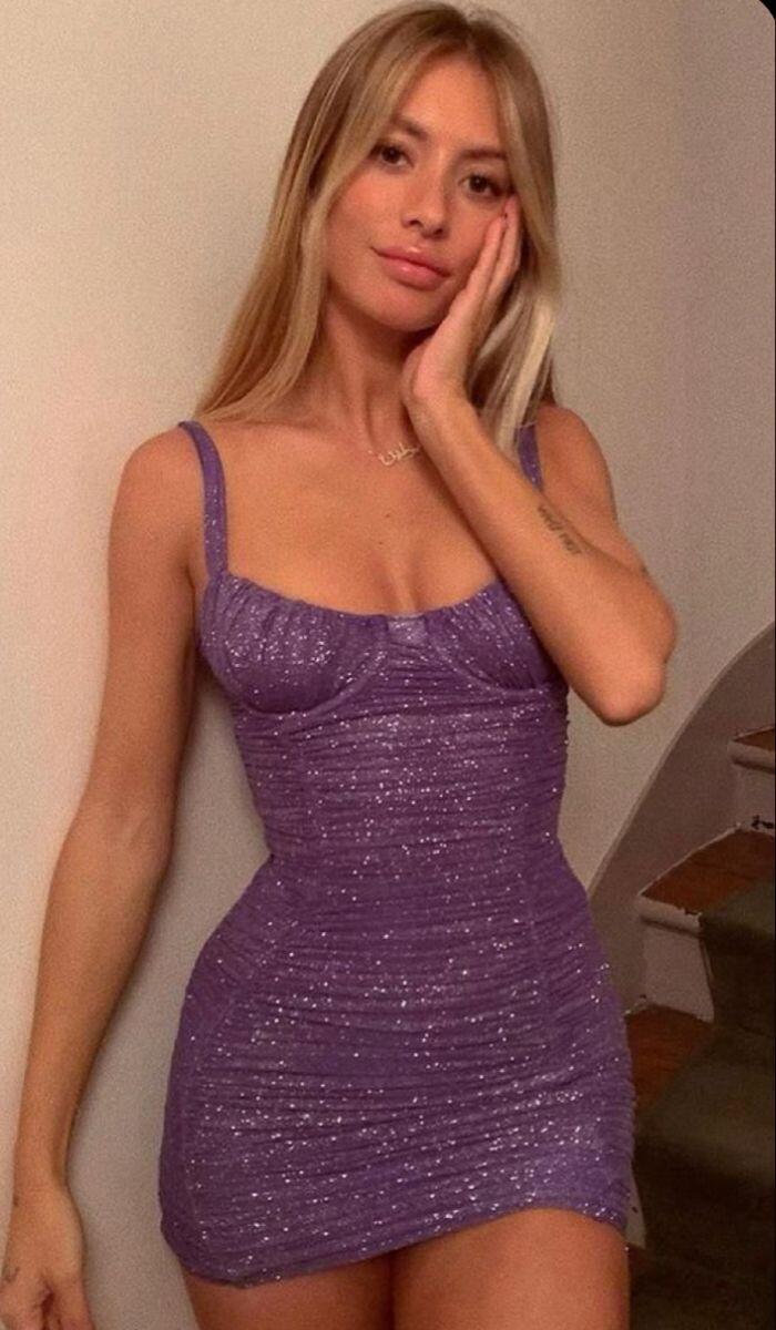 Glitter Spaghetti Straps Purple Sequin Sheath Cocktail Dress Short Prom Dress Formal Homecoming Dress - FashionDia