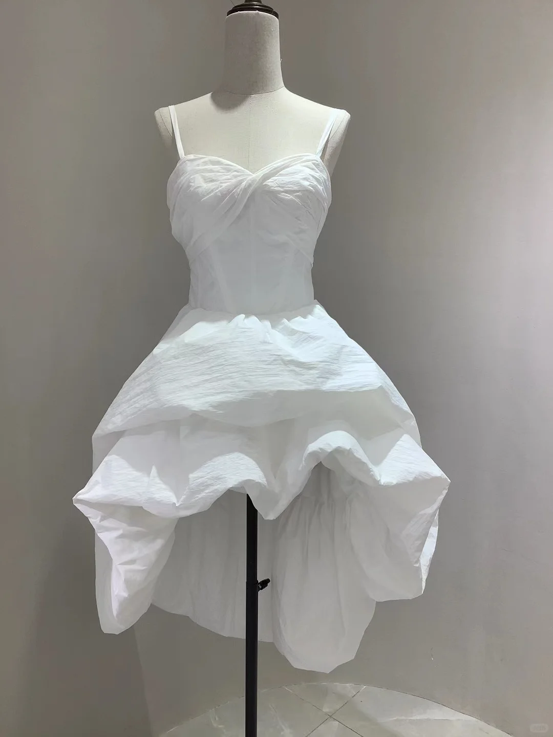 Elegant Satin Pleated A Line Birthday Dress White Homecoming Dress