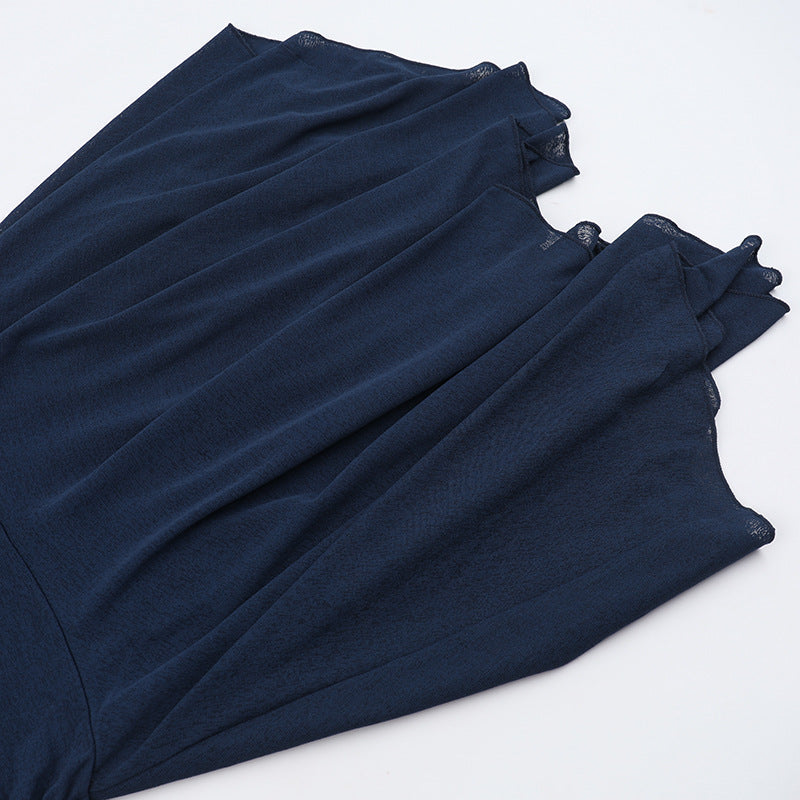 Cosmic Elegance V Neck Dress Blue