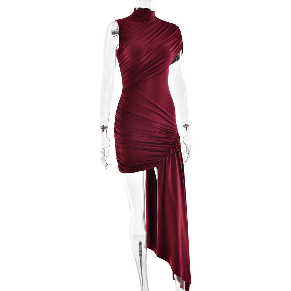 Gema Mini Dress Maroon