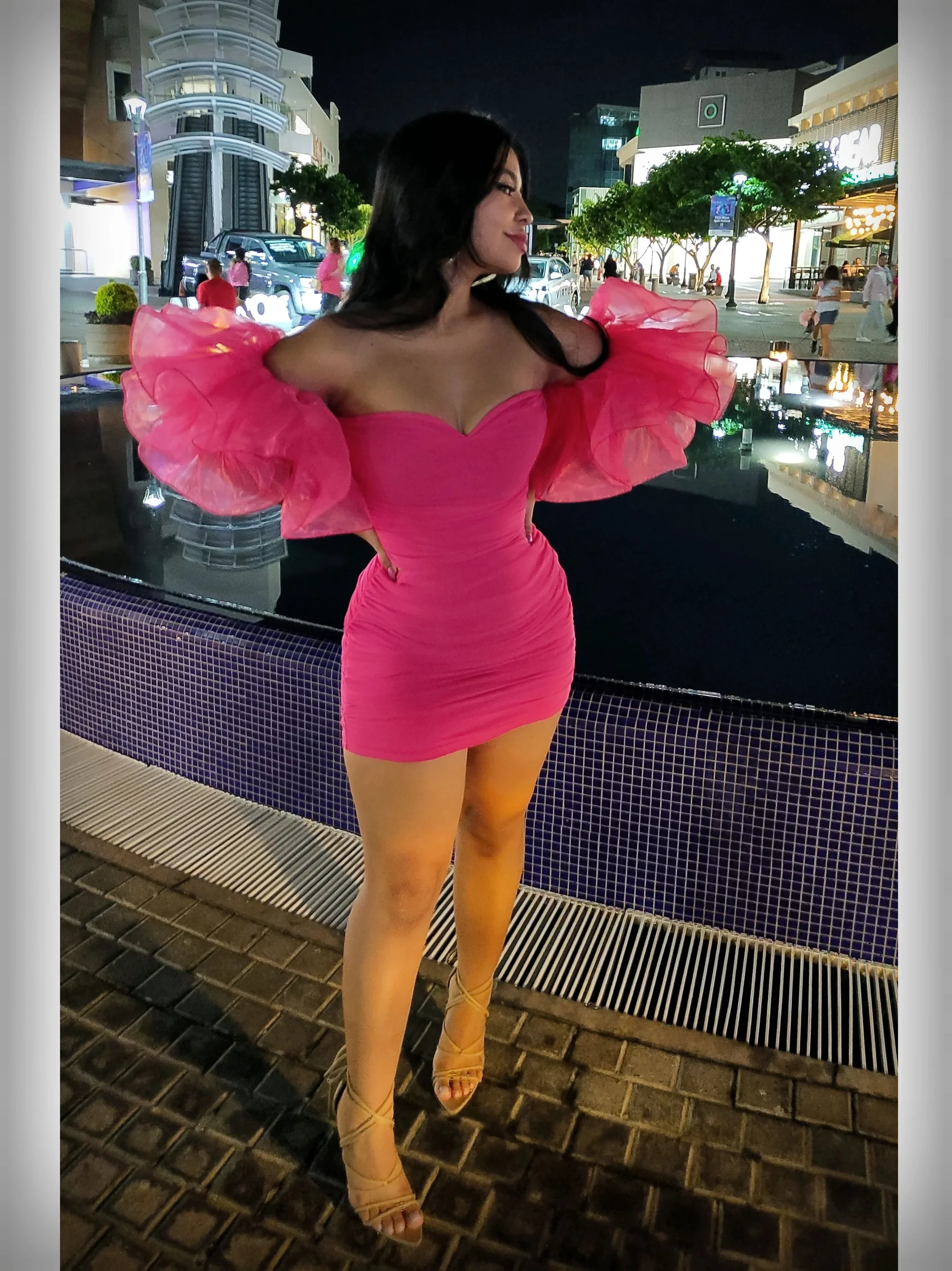 Birthday Pink Frill Off Shoulder Sexy Dress Trendy Short Homecoming Dress Y5419 by simplepromdress