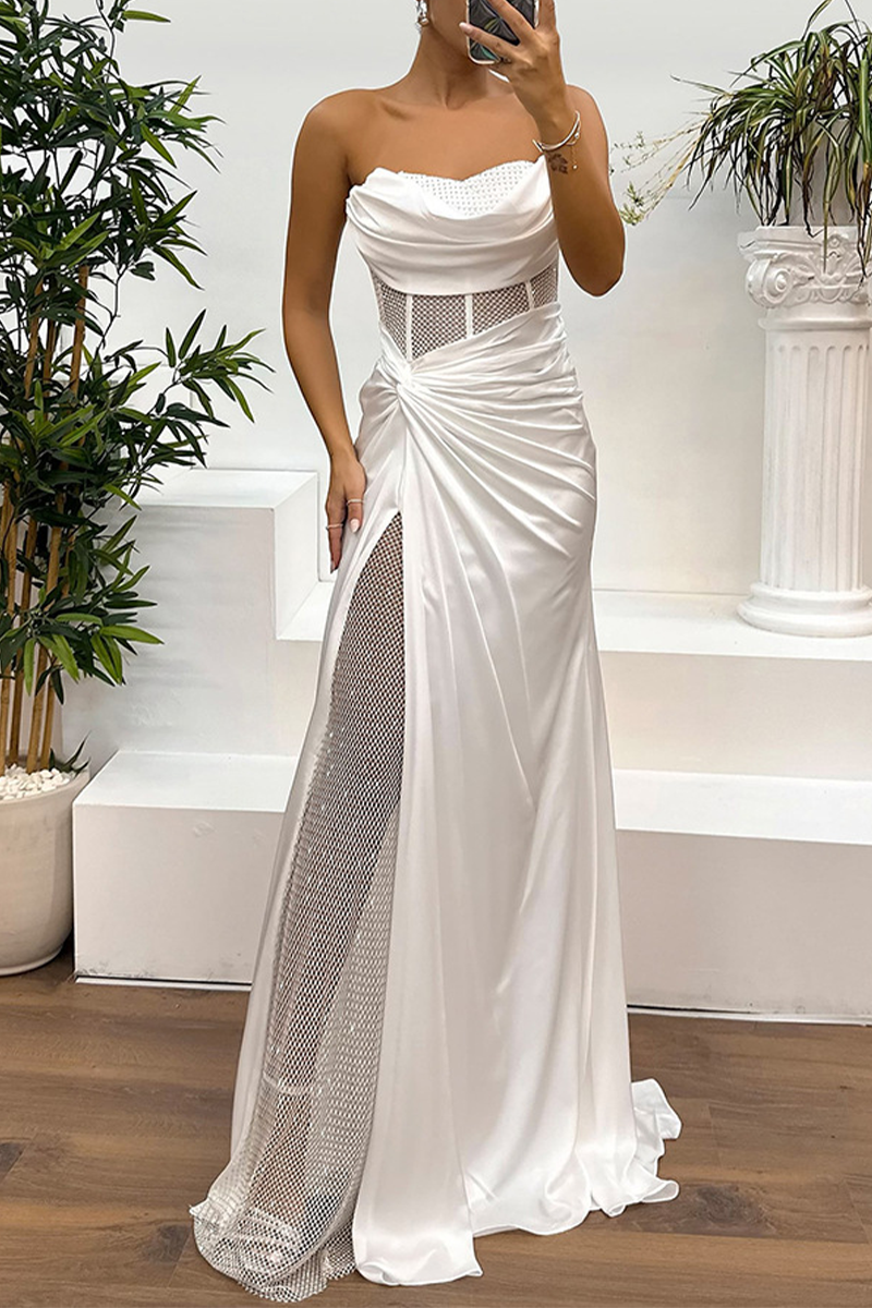 Sexy Prom Ruched Sequined Strapless Evening Dresses(5 Colors) - View 12 | VelvetHem