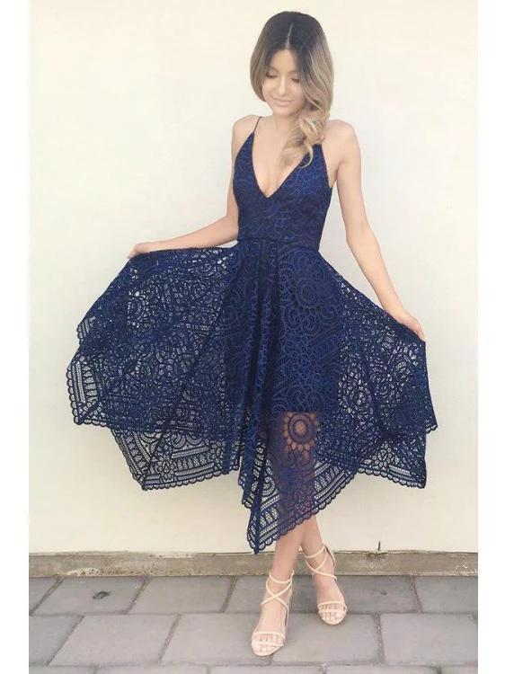 A-Line V-Neck Pearl Pink Lace Bridesmaid/Prom/Homecoming Dress (ZD13229)