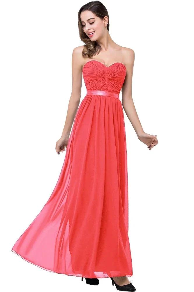 A-line Strapless Chiffon Bridesmaid Dress with Draped by misshow.com